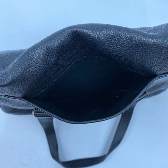 Fossil Black Leather Preston Expandable Messenger Bag | Small Messenger Style - Picture 6 of 10